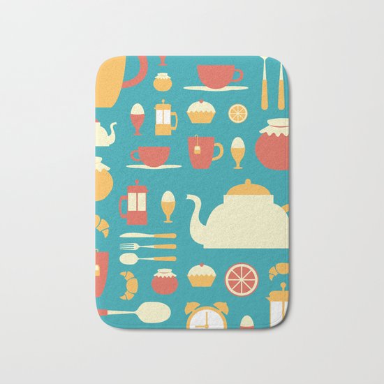 Breakfast Pattern Bath Mat