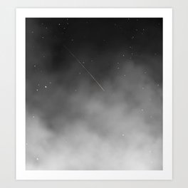 Shooting Star Night Sky  Art Print
