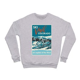 Ski Vail Colorado, vintage poster Crewneck Sweatshirt