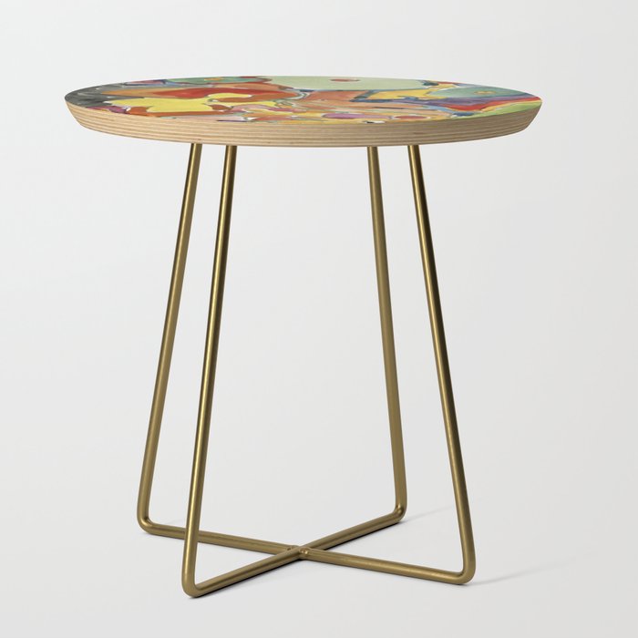 Abstract Flowers Side Table