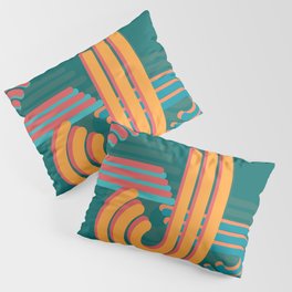 Abstract Shapes Yellow Blue and Red Pillow Sham