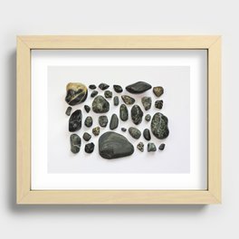 Beach Stones: The Blacks (Lapidary; Found Objects) Recessed Framed Print