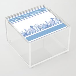 Sea Blue Design Acrylic Box