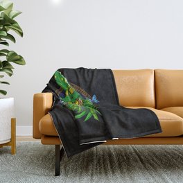 Weed Cannabis Wizard Throw Blanket