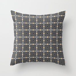 Motif géométrique noir et or Throw Pillow | Pattern, Noir, Poisor, Blanc, Mosaic, Noiretblanc, Or, Graphicdesign 