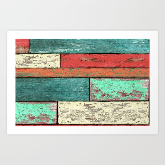 Cubic Wood 2 Art Print