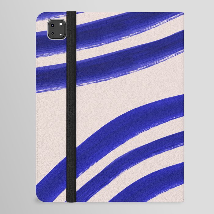 Abstract Navy Blue Lines iPad Folio Case
