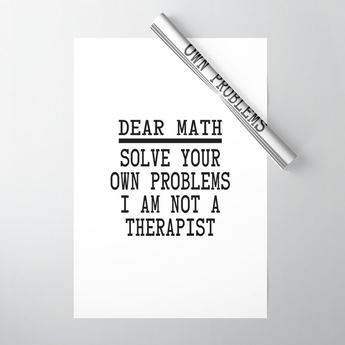 Dear Math Wrapping Paper