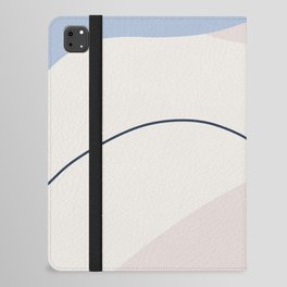 Abstract Organic Shapes Cream, Pink and Blue iPad Folio Case