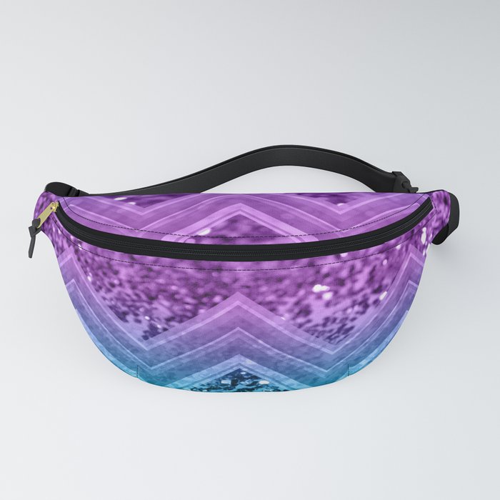 Unicorn Glitter Chevron 3 Shiny Decor Art Society6 Fanny Pack