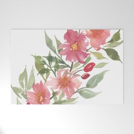 Red flowers  Welcome Mat