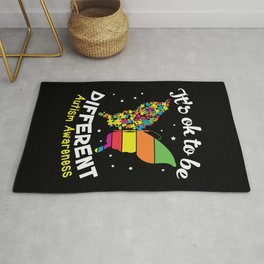 It's OK To Be Different Autism Awareness Area & Throw Rug