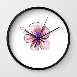 Little Lilac Flower Wall Clock
