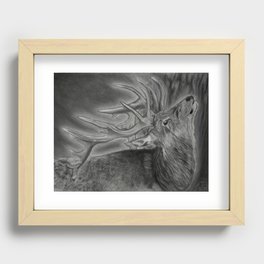 Ghost Stag Recessed Framed Print