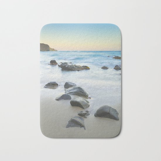Magic beach. Volcanic sea. Bath Mat