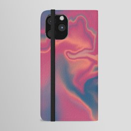 Cotton Candy Water Marble Gradient iPhone Wallet Case