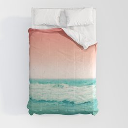 Aqua and Coral, 2 Comforter