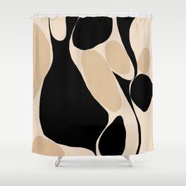 Abstraction_ORGANIC_RHYTHM_MONO_VIBE_PATTERN_POP_ART_0621B Shower Curtain