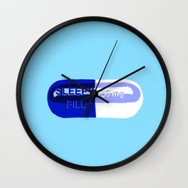 Sleepy Pill Wall Clock