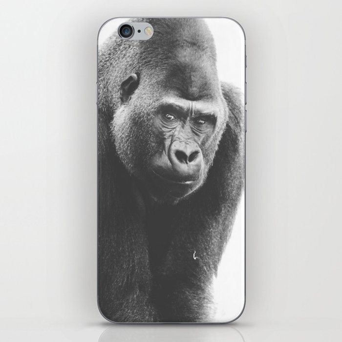 Silverback Gorilla (black + white) iPhone Skin