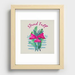 Mushroom "Stand Tall" Recessed Framed Print