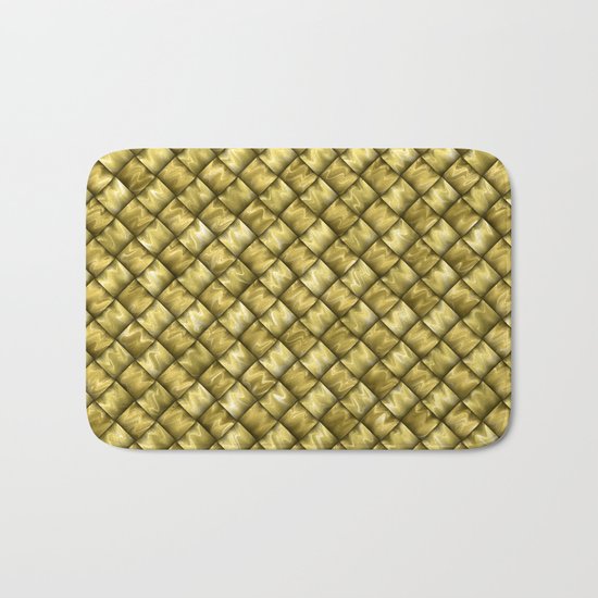 Patchwork Gold Bath Mat