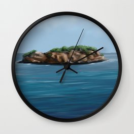 Island in the sea Wall Clock
