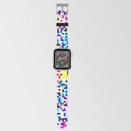 Retro 8-bit Multicolored Pixel Confetti Pattern Design  Apple Watch Band