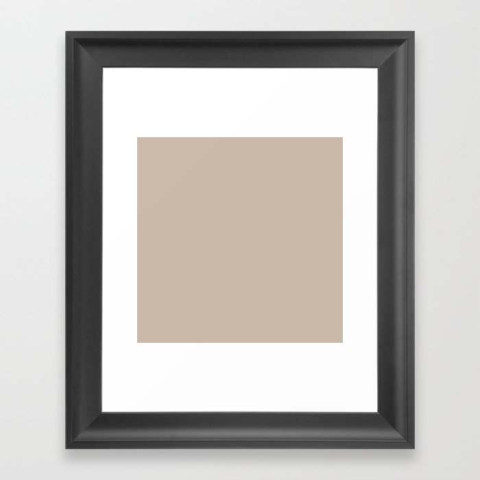 SHABBY CHIC Neutral solid color Framed Art Print