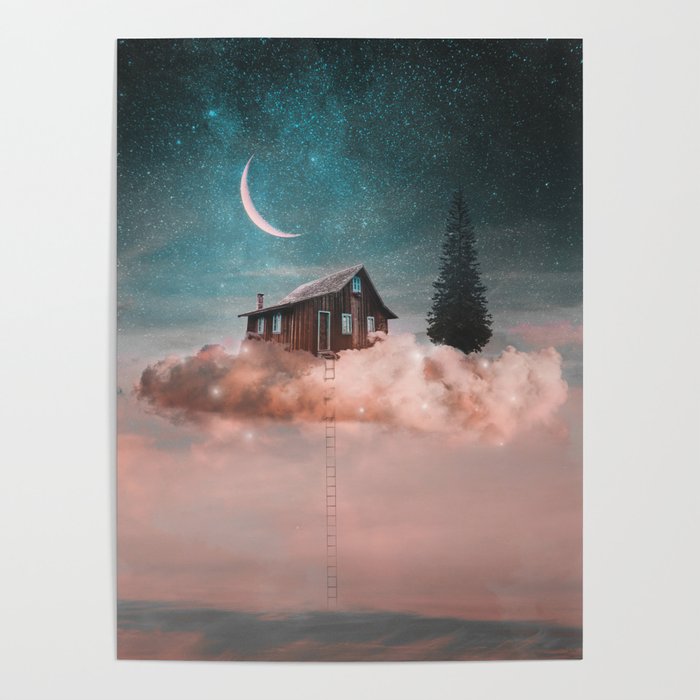 Dreamer on clouds Poster