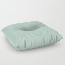 Light Aqua Green Gray Solid Color Pantone Gossamer Green 13-5907 TCX Shades of Blue-green Hues Floor Pillow