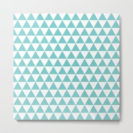 Aqua Triangle Pattern Metal Print | Patterns, Geometric, Digital, Graphicdesign, Minimal, Abstract, Geometricpattern, Equilateraltriangle, Abstractpattern, Minimalism 
