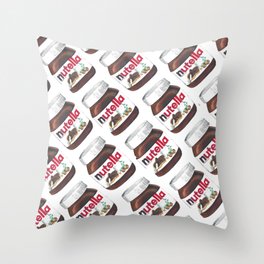Nuts for Nutella Throw Pillow