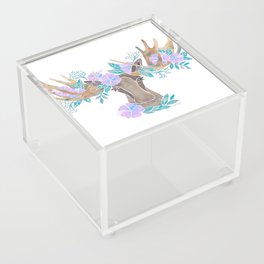 Floral Moose – Pastel Acrylic Box