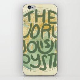 The World Is Your Oyster Collage Green iPhone Skin