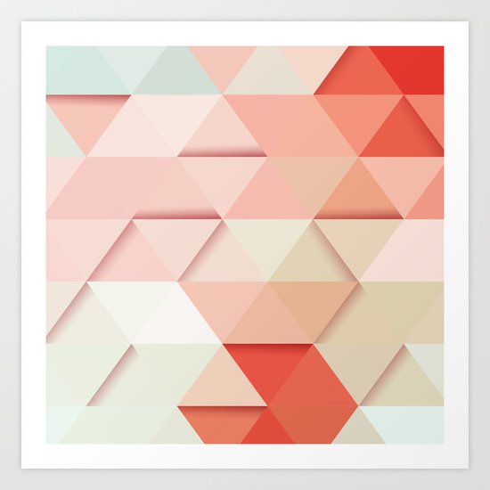 Pink Triangles Art Print