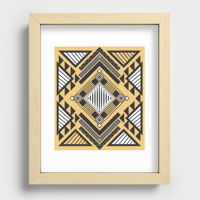 ABSTRACT AFRICAN GEOMETRIC PATTERN Recessed Framed Print
