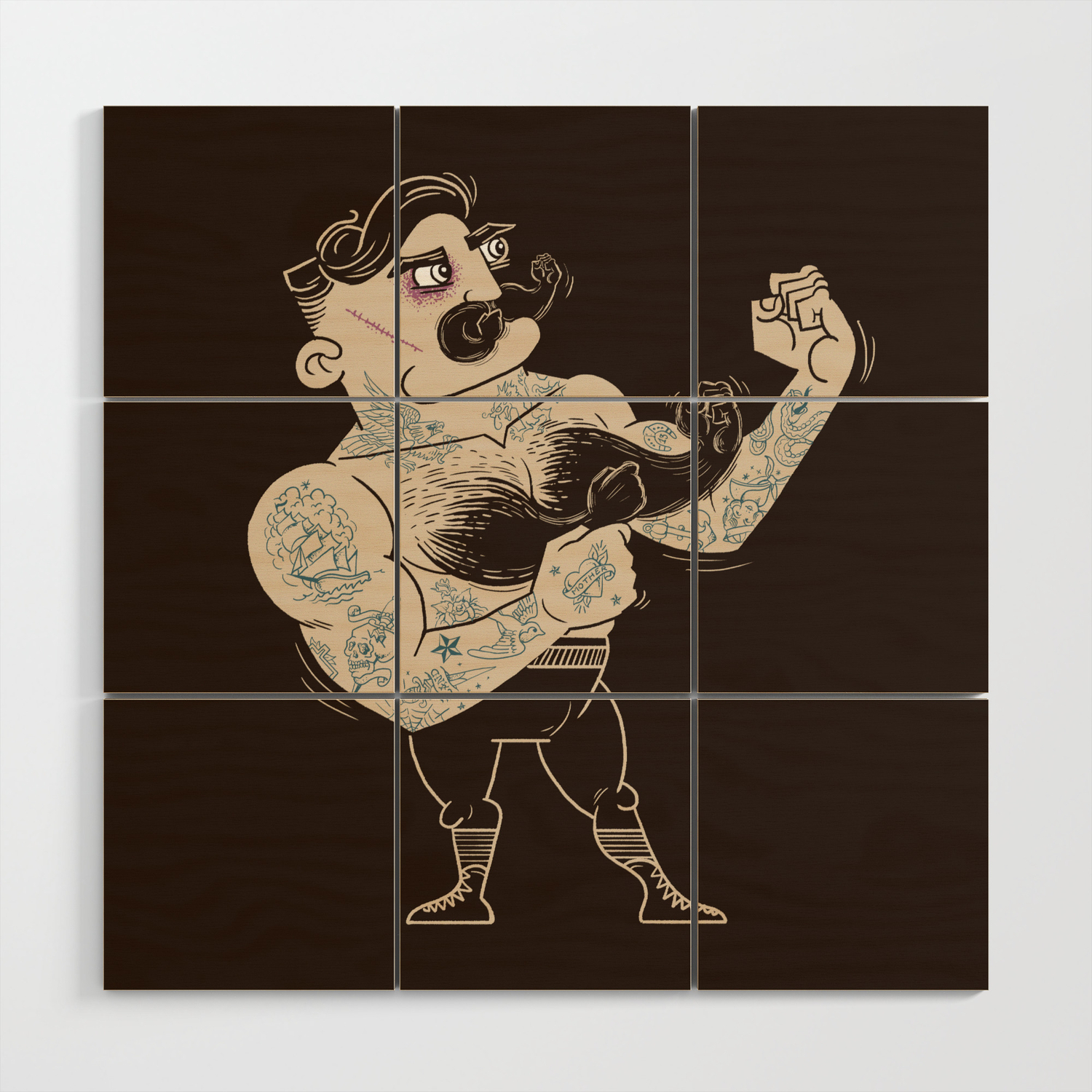 Overly Manly Man Wood Wall Art By Badbasilisk Society6