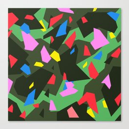 Green\Red\Blue\Black\Grey\Pink Geometric camo Canvas Print
