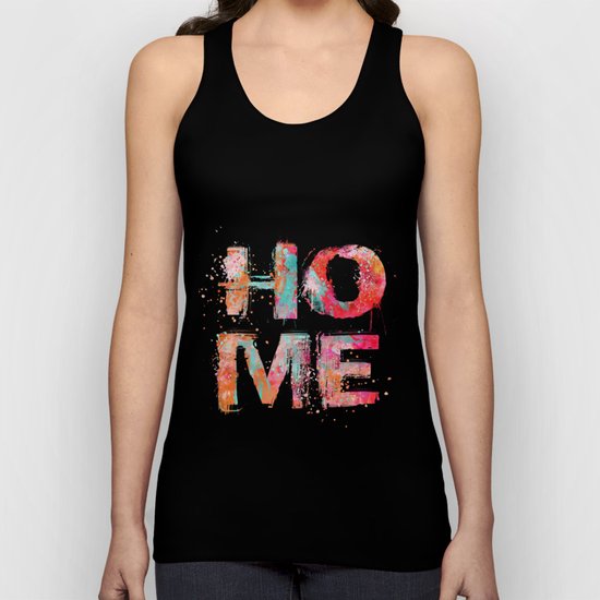 Home grunge artistic Typography Unisex Tank Top