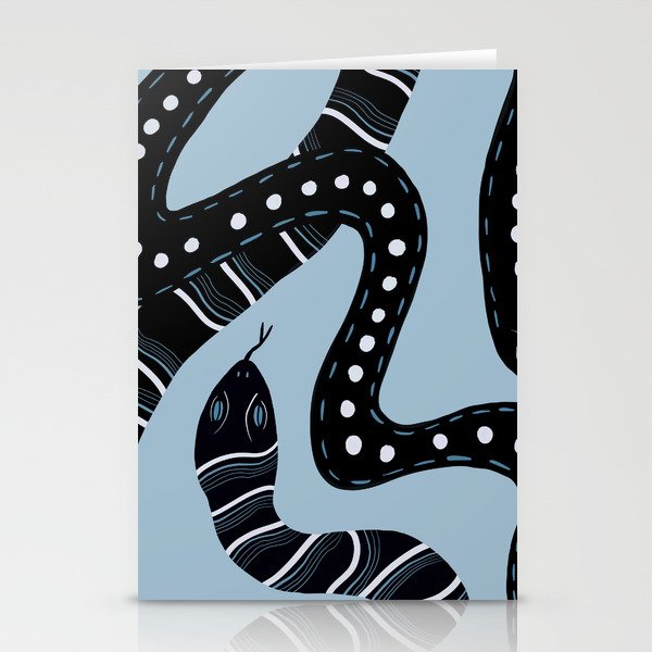 Two Serpents - Blue Stationery Cards