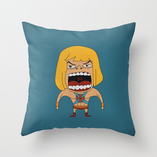 Screaming He-Man Throw Pillow