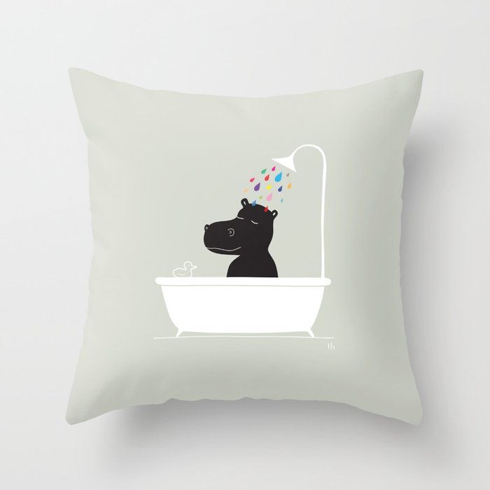The Happy Shower Throw Pillow