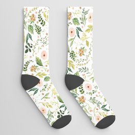 Botanical Spring Flowers Socks