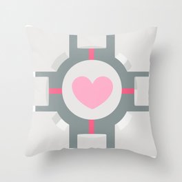 Portal companion cube  Throw Pillow