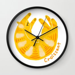 Croissant Cat Wall Clock