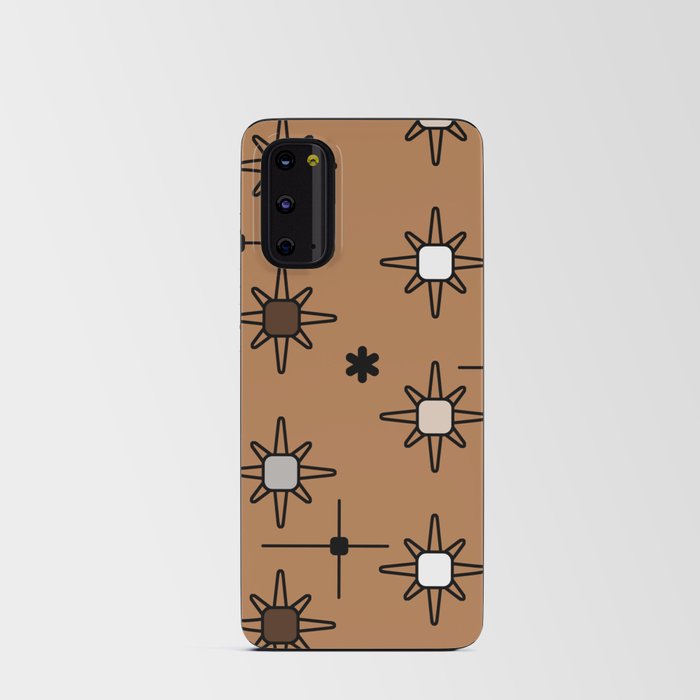 Atomic Sky Starbursts Light Brown Android Card Case