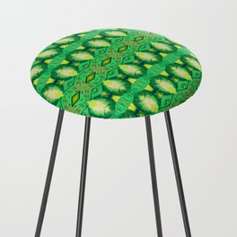 Whiskers and Diamonds Green Counter Stool