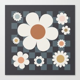 Daisy Checkerboard Canvas Print