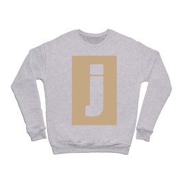 j (White & Tan Letter) Crewneck Sweatshirt